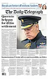 ForsideThe Daily Telegraphn af dagens udgave af