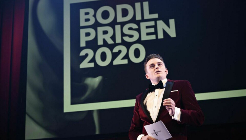 Jesper Groth var vært på Bodilprisen i 2020. I år er han nomineret i kategorien bedste mandlige birolle, men Annika Aakjær har værtstjansen. (Arkivfoto)