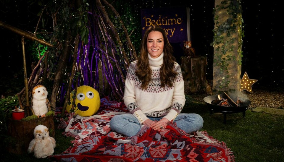 Hertuginde Kate i BBC's CBeebies Bedtime Story, der sendes den 13. februar