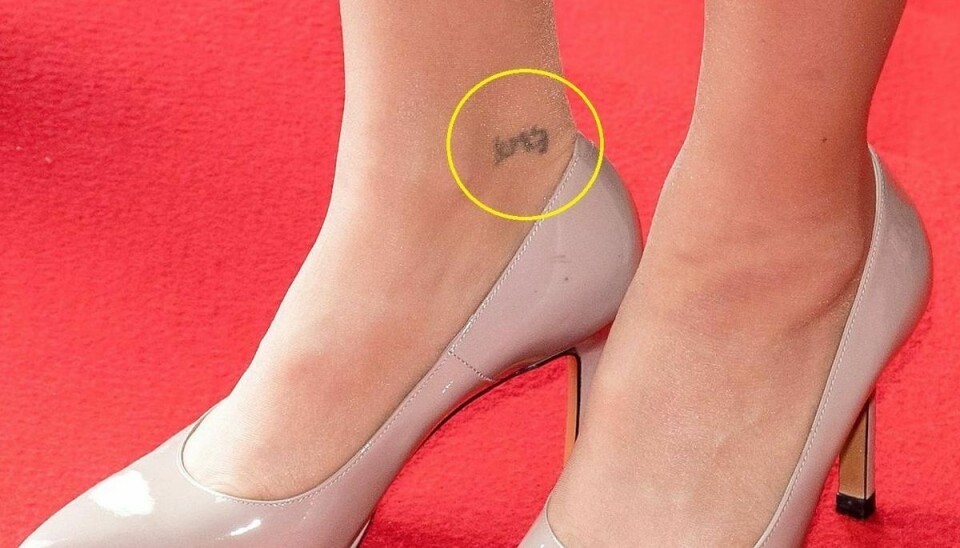 Prinsesse Sofias lille 'mystiske' tatovering på højre ankel.