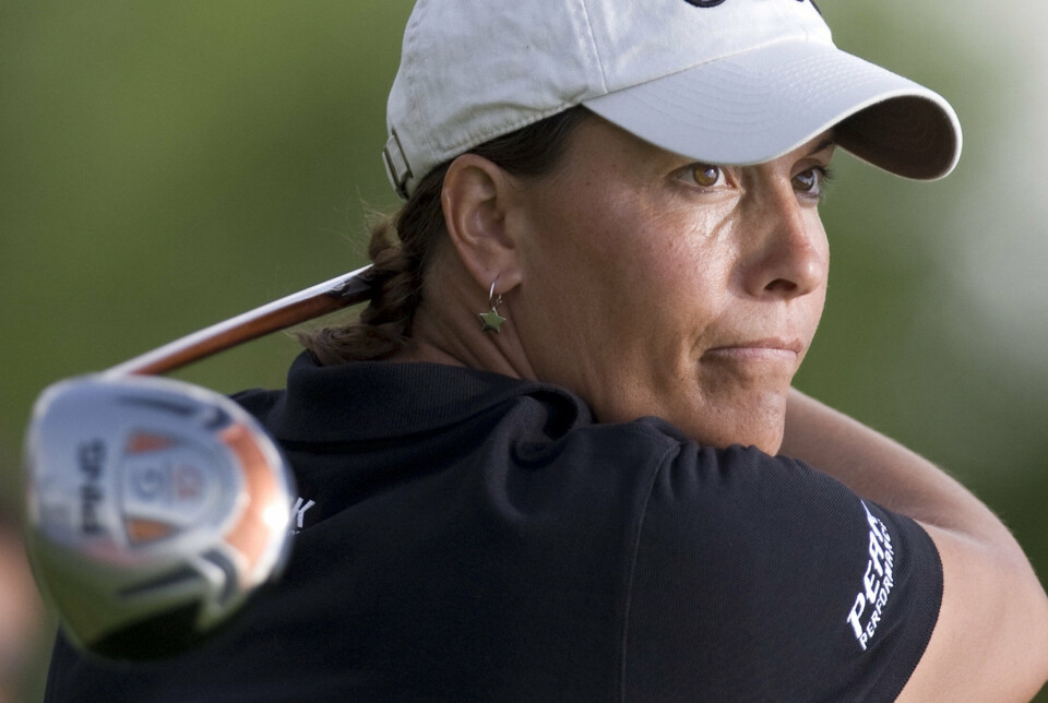 Iben Tinning kan se tilbage på en glorværdig golfkarriere. Her ses hun ved en turnering i Dubai tilbage i 2008. Få år senere stoppede hun karrieren. (Arkivfoto).