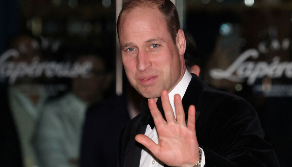 Prins William ankommer til velgørenheds-gallamiddagen i London onsdag aften