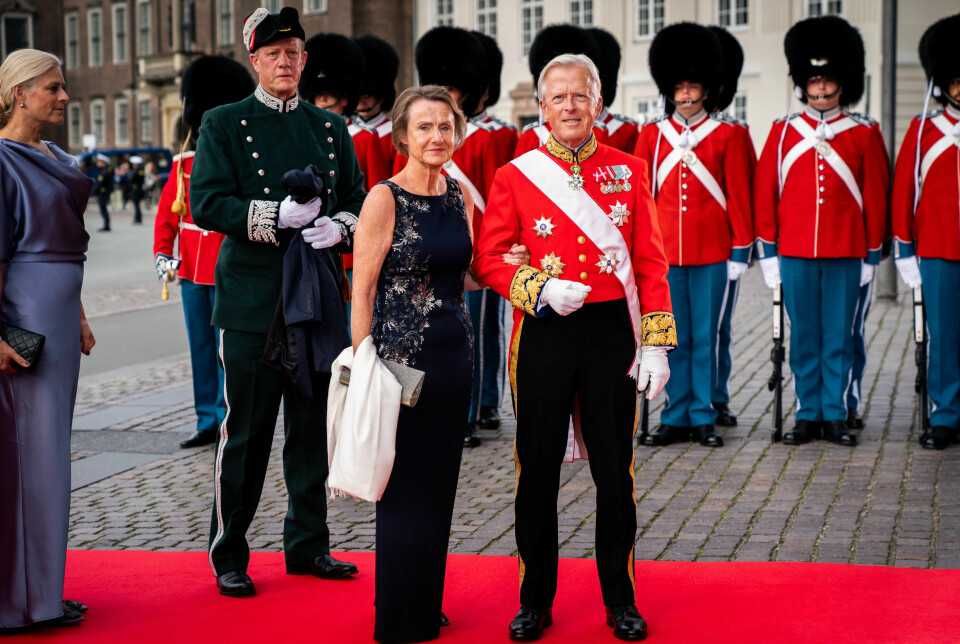 Michael Ehrenreich og hans hustru, Lemmi Tui, til festforestilling i Det Kongelige Teater i anledning af dronningens 50-års regentjubilæum i 2022.
