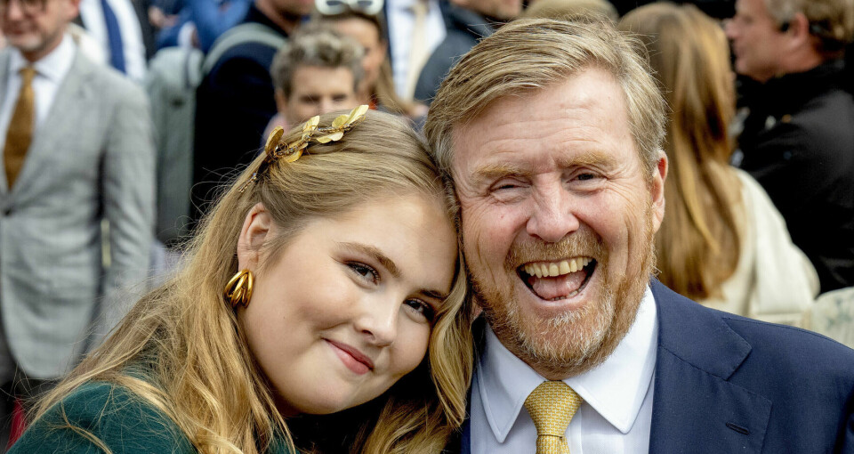 Den hollandske konge Willem-Alexander og kronprinsesse Cathatina-Amalia.