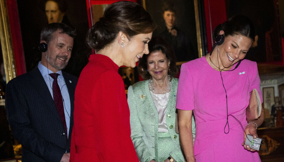 Kronprinsesse Victoria ses her sammen med Frederik og Mary samt dronning Silvia under det danske kongepars officielle besøg i Sverige sidste uge.