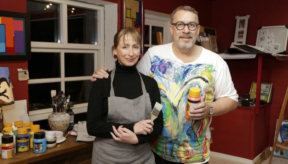 Thomas Eje på hård slankekur Thomas Eje og Katherine Scrivens Eje i deres atelier i Skovby.
