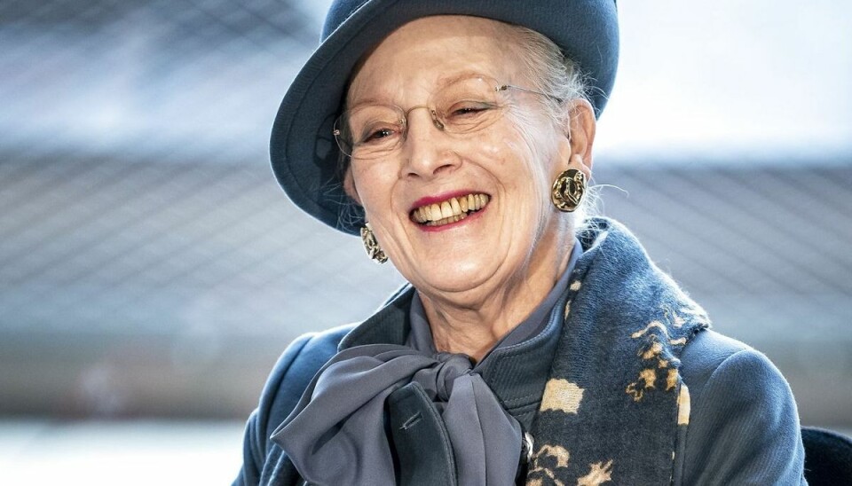 Billedet her viser dronning Margrethe under statsbesøget i Tyskland.