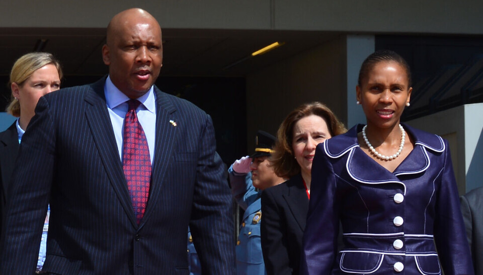 Kong Letsie III ses her sammen med sin hustru, dronning Masenate Mohato Seeiso