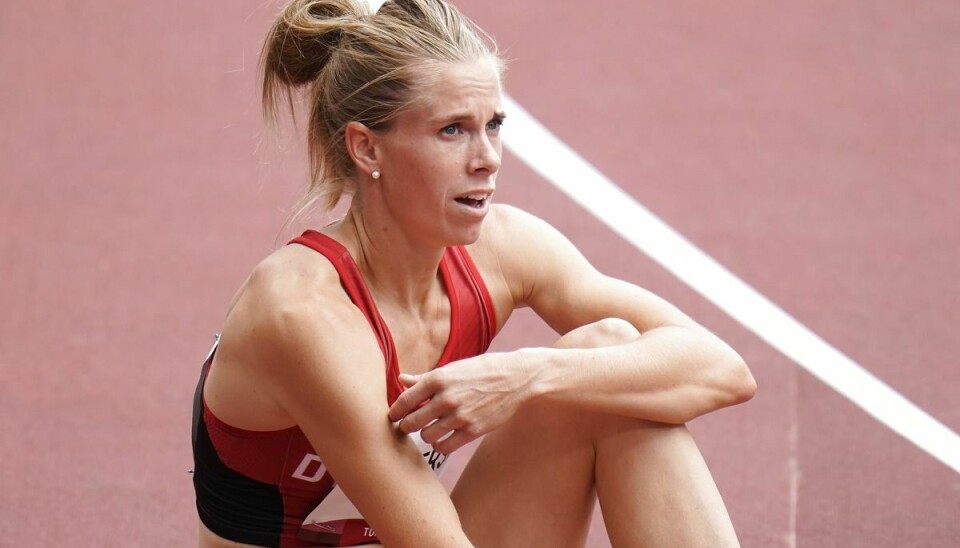 Sara Slott Petersen var blandt de danske atletikudøvere ved OL i Tokyo, men det kan være slut med danskere på de store atletikscener, hvis Dansk Atletik ikke kommer ud af sin økonomiske krise. (Arkivfoto)