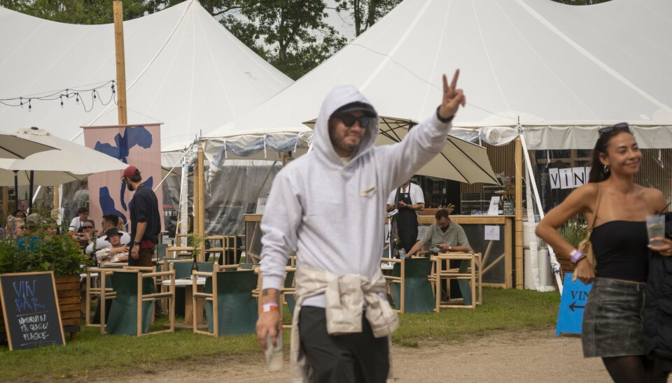 Nicklas Bendtner i Roskilde-humør.