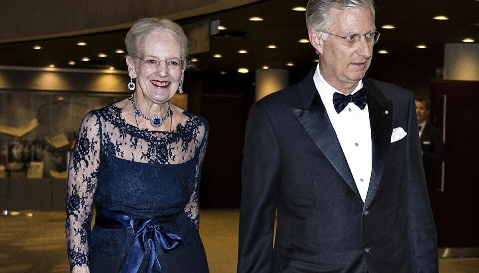 Dronning Margrethe og belgiske kong Philippe.