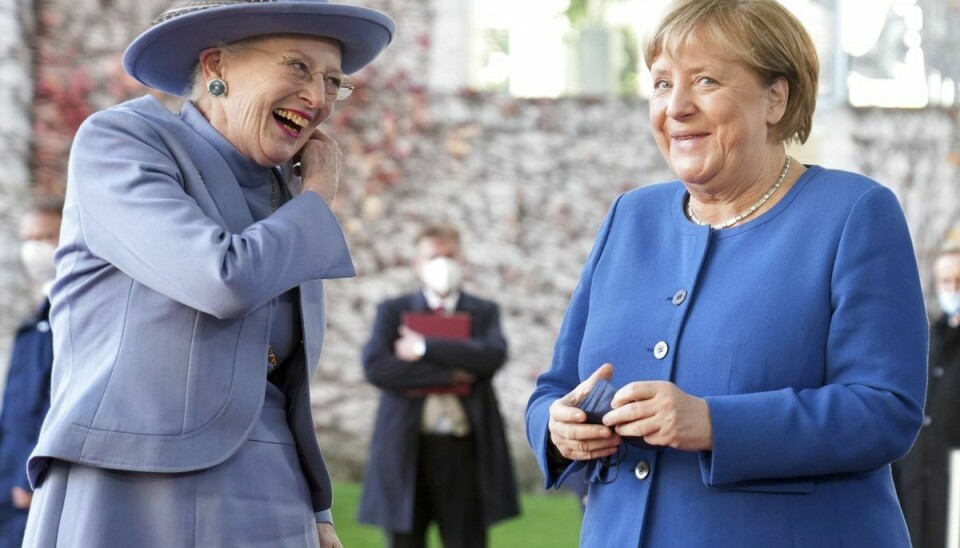Dronning Margrethe mødte onsdag den afgående forbundskansler, Angela Merkel, til en frokost.