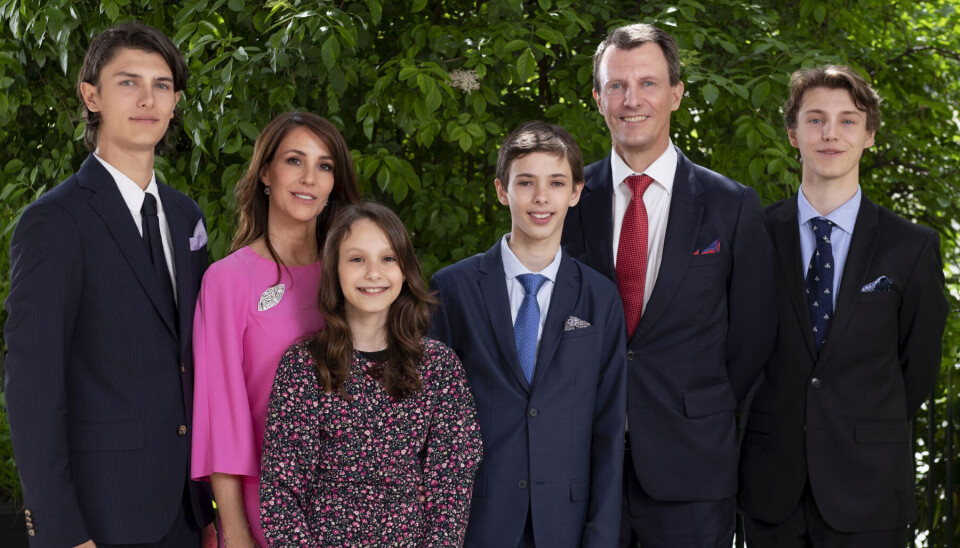 Grev Nikolai ses her sammen med sin familie i forbindelse med grev Henriks konfirmation i maj sidste år.