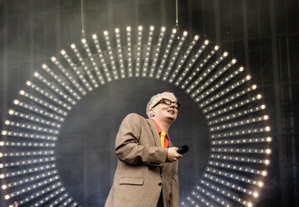 Hitmageren Andreas Odbjerg afslutningsnummer blev onsdag afbrudt på Smukfests største scene, Bøgescenen. (Arkivfoto).
