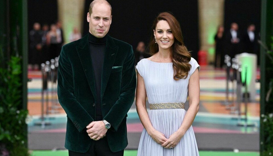 Prins William og Hertuginde Kate på den grønne løber ved særlig prisuddeling.