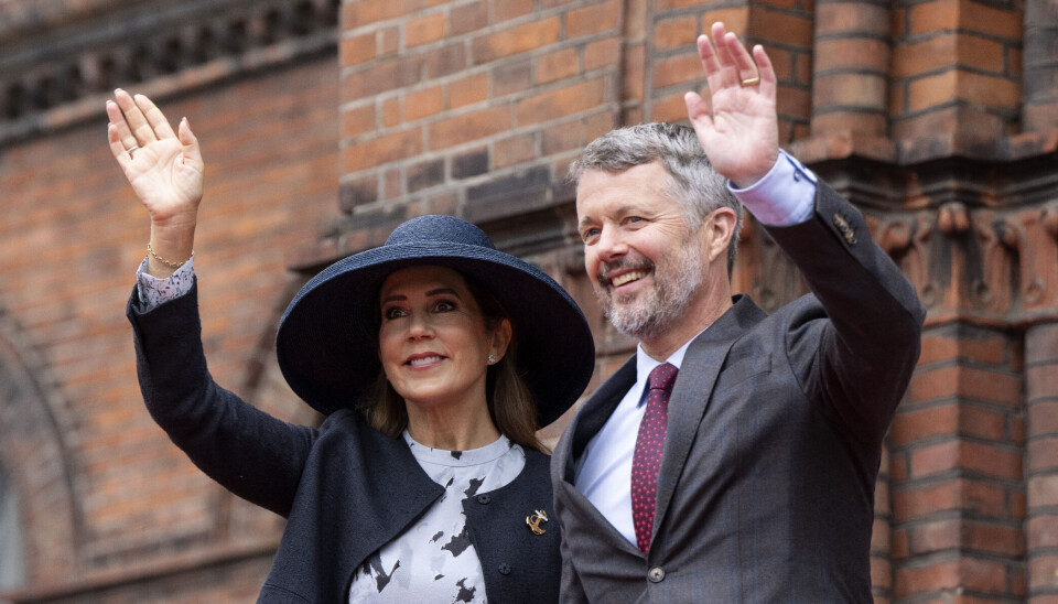 Frederik og Mary ses her på sommertogtets fjerde og sidste dag, hvor de besøgte Vejle.