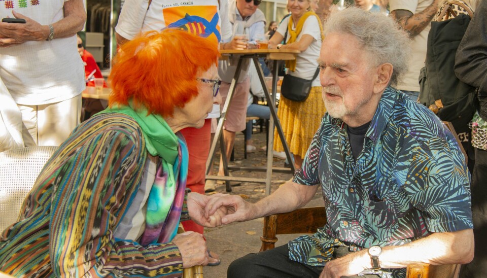 Filminstruktøren Erik Clausen, 82 kiggede forbi for at hilse på sin gamle kollega