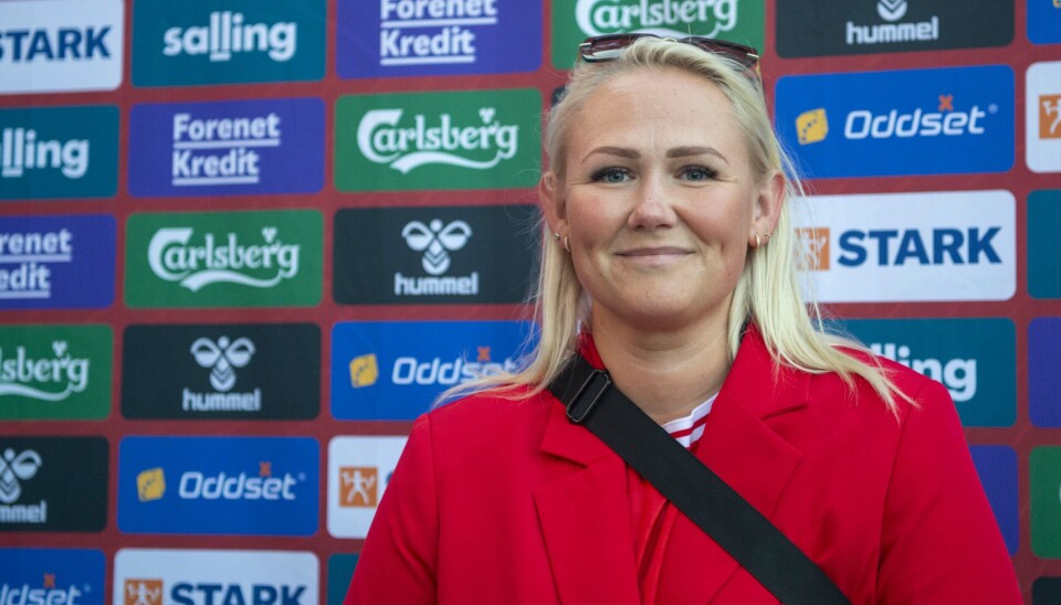 Peter Schmeichels datter Cecilie var som altid klar til landskamp.