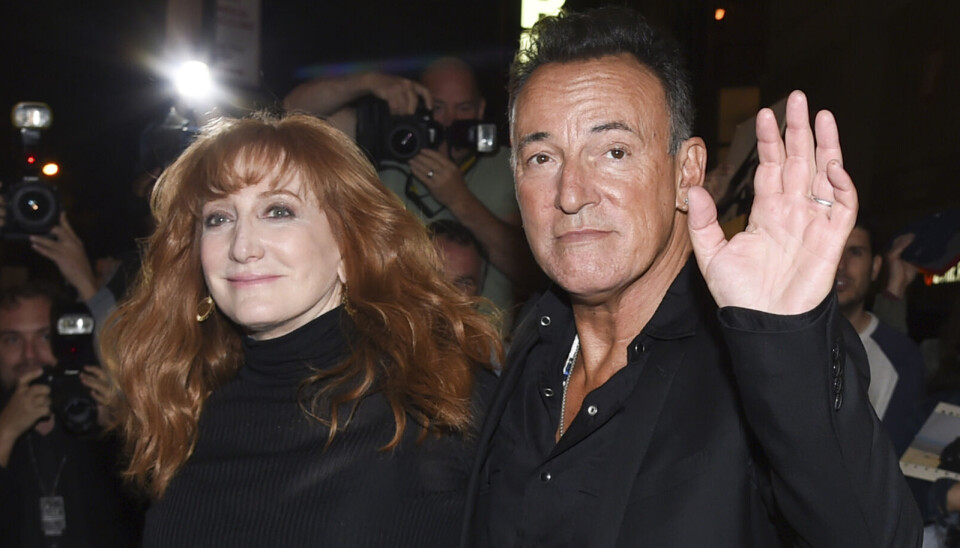 Patti Scialfa ses her sammen med Bruce Springsteen til premieren på 'Springsteen On Broadway' på the Walter Kerr Theatre i New York i oktober 2017.