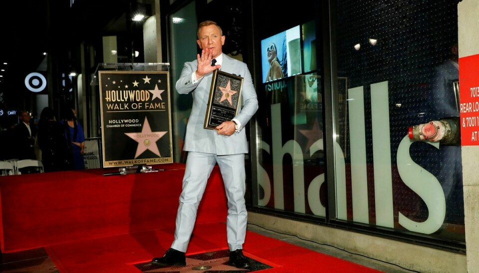Daniel Craig ved sin nye stjerne på The Hollywood Walk of Fame in Los Angeles.