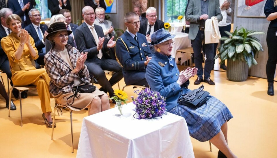 Dronningen på plads ved indvielsen af Frihedsmuseets nye, underjordiske lokaler.