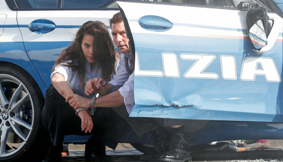 På billedet her ses Tom Cruise og Hayley Atwell under optagelserne af 'Mission Impossible 7 i Rom, tilbage i oktober 2020. På billedet her ses Tom Cruise og Hayley Atwell under optagelserne af 'Mission Impossible 7 i Rom, tilbage i oktober 2020.