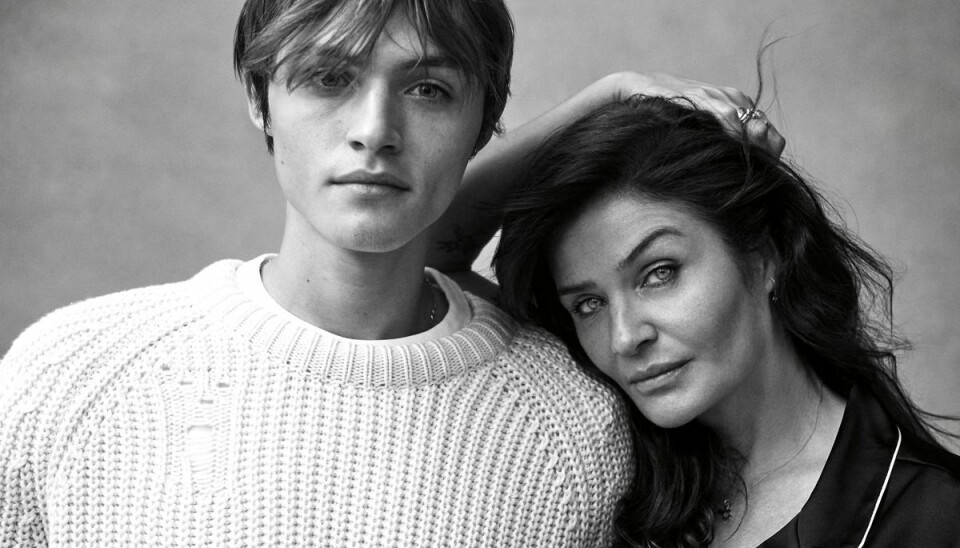 Helena Christensen og hendes 21-årige søn Mingus.