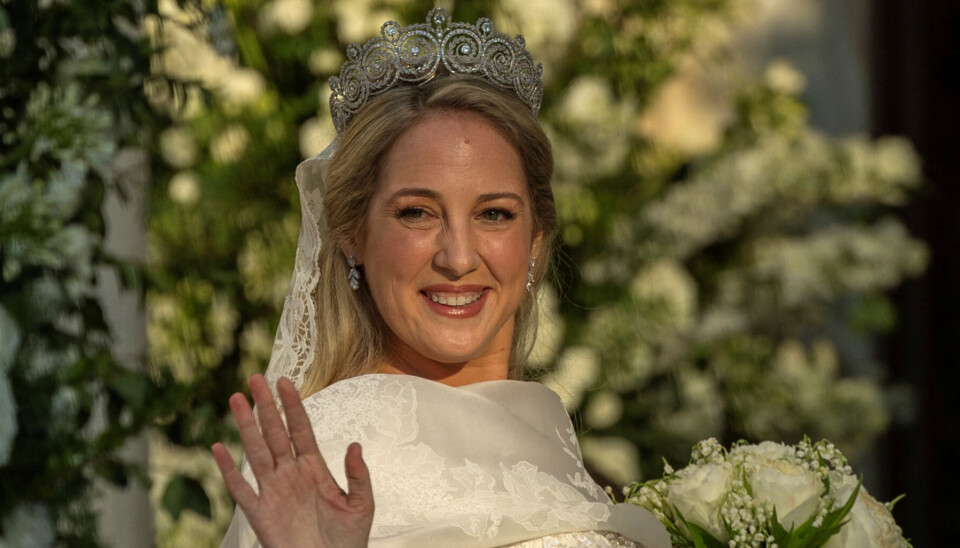 Prinsesse Theodora med det smukke Cartier diadem, der har tilhørt hendes afdøde mormor dronning Ingrid.