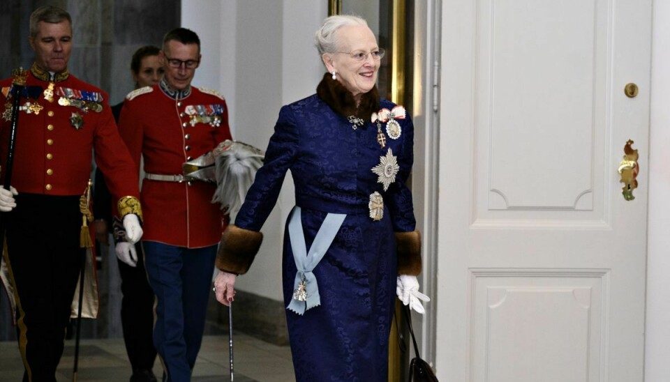 Dronning Margrethe er vært for den årlige nytårskur, der vender tilbage i 2022, efter at den måtte aflyses i 2021. (Arkivfoto)