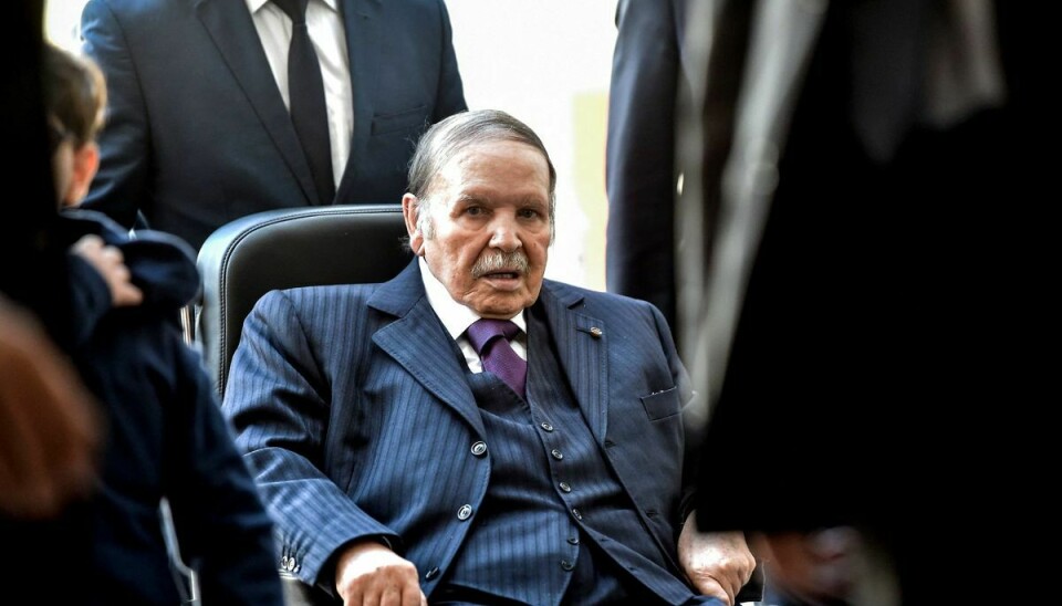 Abdelaziz Bouteflika blev i 2013 ramt af et slagtilfælde, hvilket sendte ham i kørestol. Her ses han i november 2017.