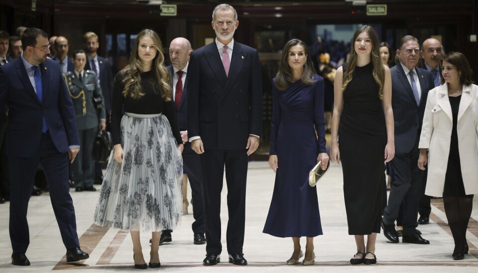 Den kongelige familie ankommer til koncerten i Oviedo.