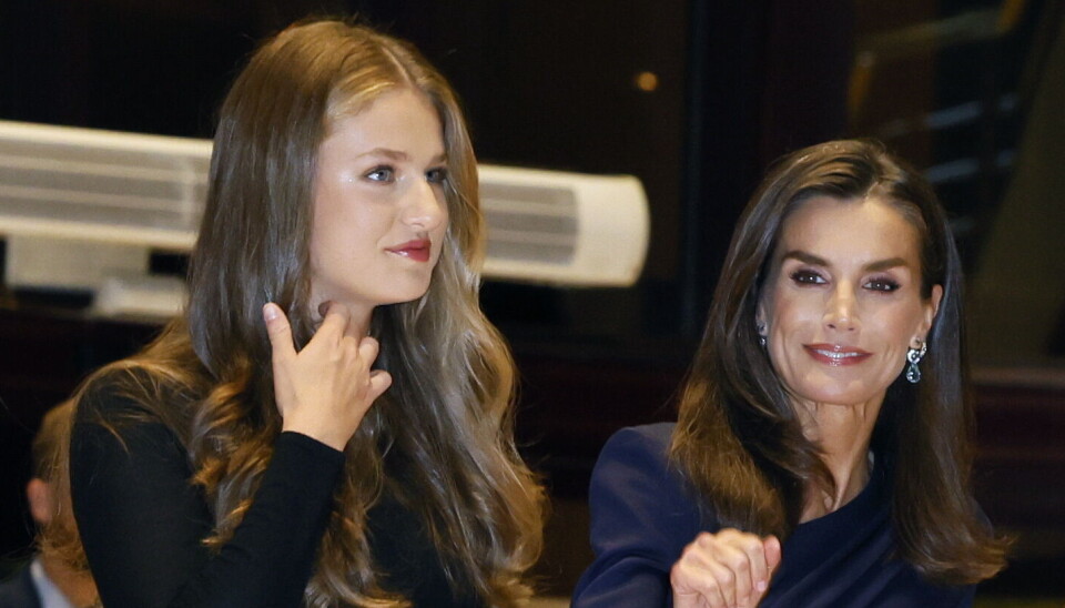 Mor og datter, dronning Letizia og kronprinsesse Leonor.