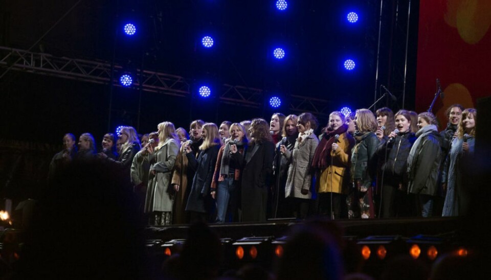 Undersøgelse af pigekor gav 120 henvendelser DRs Pigekor ved Mindekoncert for Kim Larsen på Rådhuspladsen søndag den 7 oktober 2018.