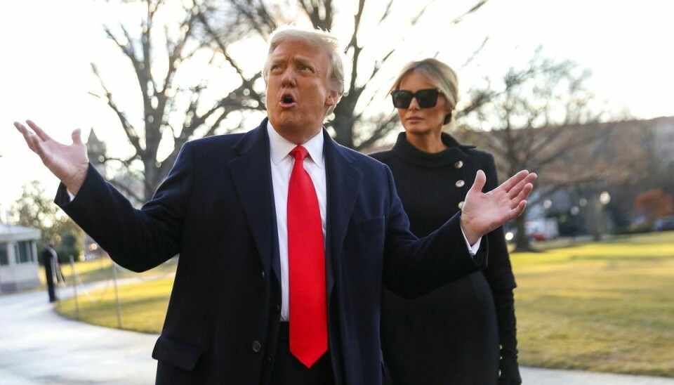 Donald og Melania Trump siger farvel til Det Hvide Hus den 20. januar 2021.