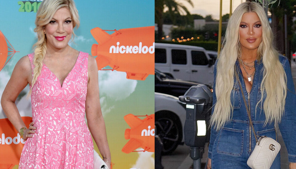 Før og efter. Beverly Hills stjernen Tori Spelling har været igennem en vild makeover.
