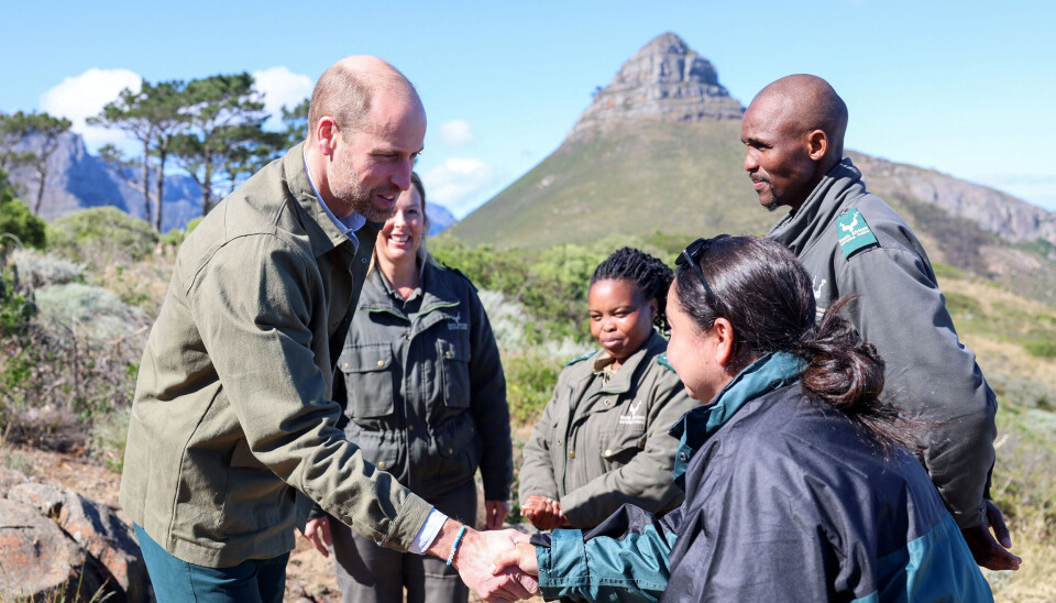 Prins William er på besøg i Sydafrika.