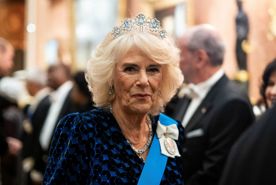 Britain's Queen Camilla attends a Diplomatic Corps reception at Buckingham Palace in London, Britain, November 19, 2024. Aaron Chown/Pool via REUTERS