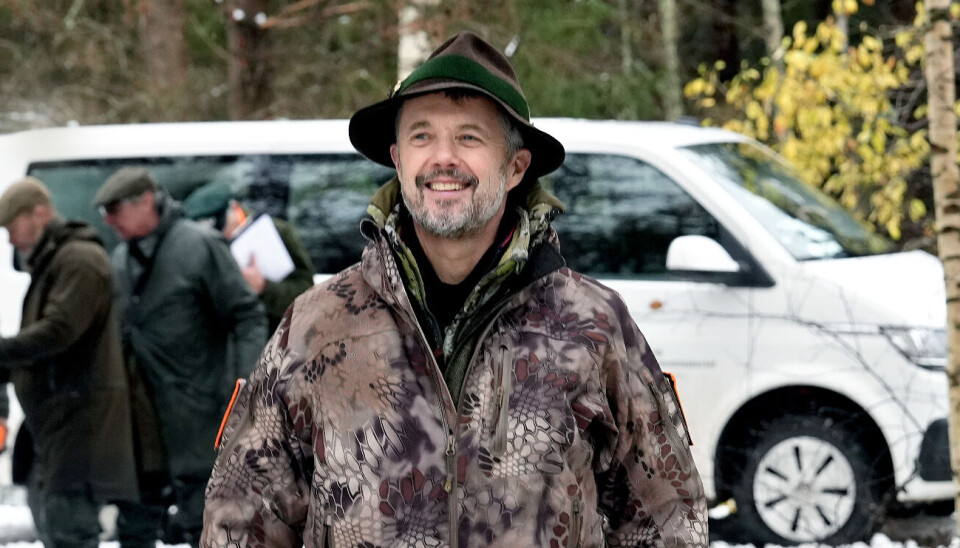 Kong Frederik er selv ivrig jæger. Billedet her stammer fra kongejagten i Grib Skov den 16. november 2023.
