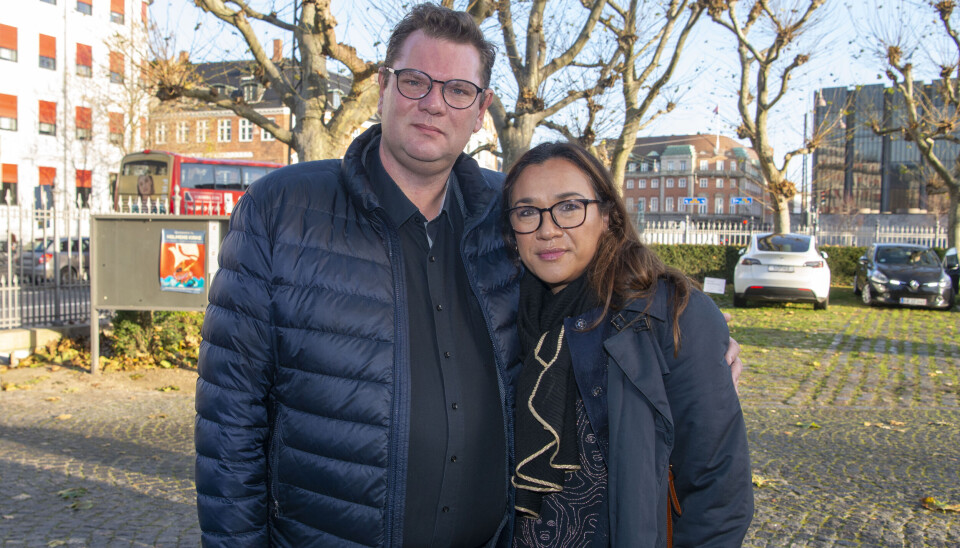Skuespiller Lars Arvad og hustruen Michelle.