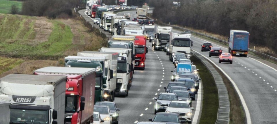 Kæmpe kaos på motorvej