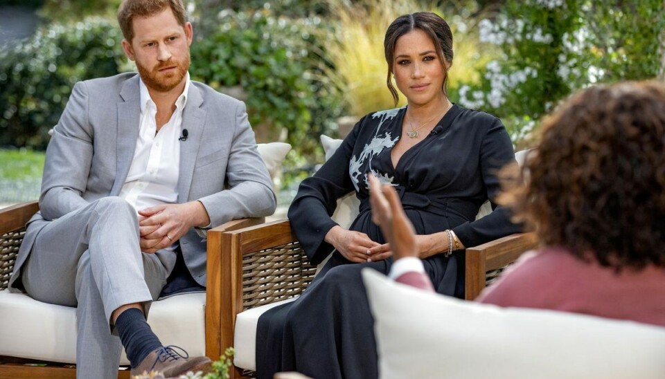 Ikke mindst i det famøse interview med Oprah Winfrey slyngede Harry og Meghan om sig med anklager mod den britiske kongefamilie. Foto: Scanpix/Harpo Productions/Joe Pugliese/Handout via REUTERS