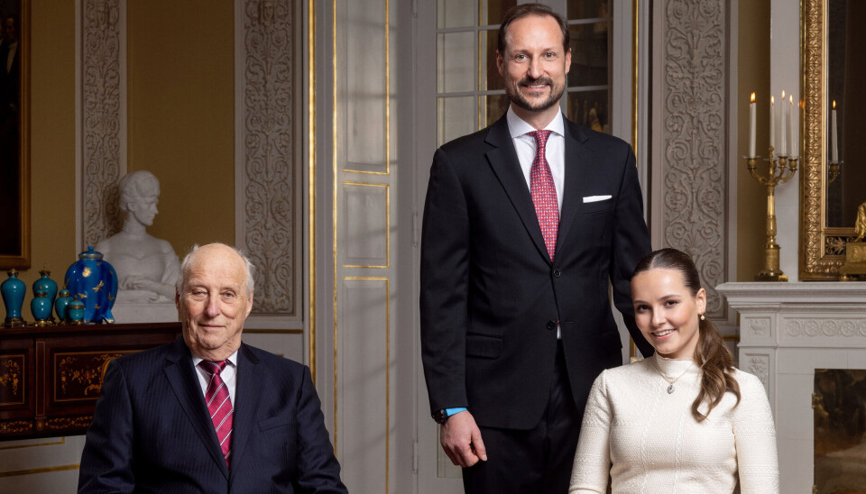 Tre generationer. Kong Harald, kronprins Haakon og prinsesse Ingrid Alexandra