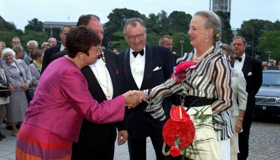 Dronning Margrethe har åbnet Aarhus Festuge adskillige gange. Her er regenten fotograferet under åbningen i 2001.
