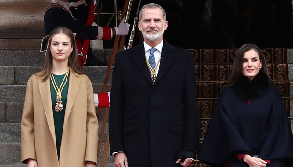 Kronprinsesse Leonor ses her sammen med sine forældre, kong Felipe og dronning Letizia