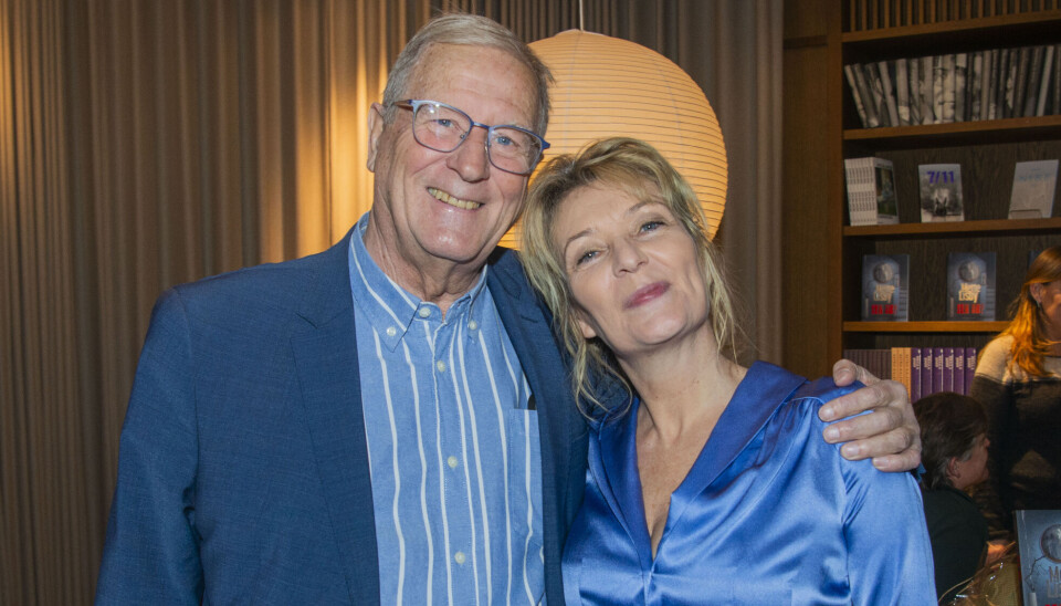 Bjarne Lisby med datteren Mette, der netop har udgivet sin første krimibog.