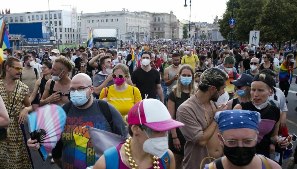 Berlins årlige LGBT-festival, der var planlagt til at finde sted i oktober, er som følge af coronapandemien udskudt til juli 2022. (Arkivfoto)