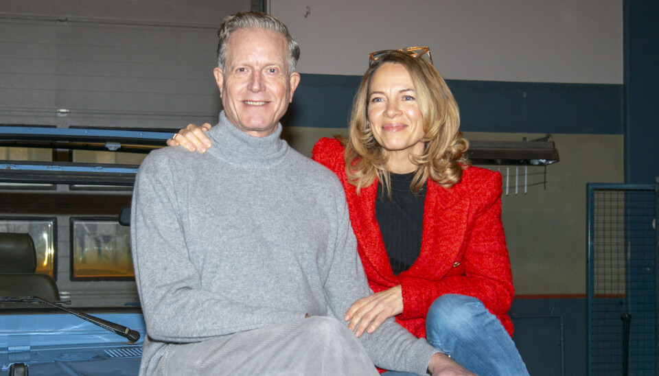 Peter Mygind og Maibritt Saerens er gode sammen. Her fra pressemødet forleden.