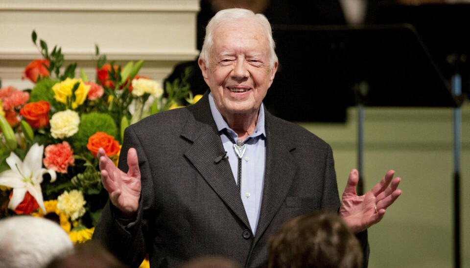 Den tidligere amerikanske præsident Jimmy Carter var med til at holde søndagsskole i Maranatha Baptist Church i sin hjemby, Plains.