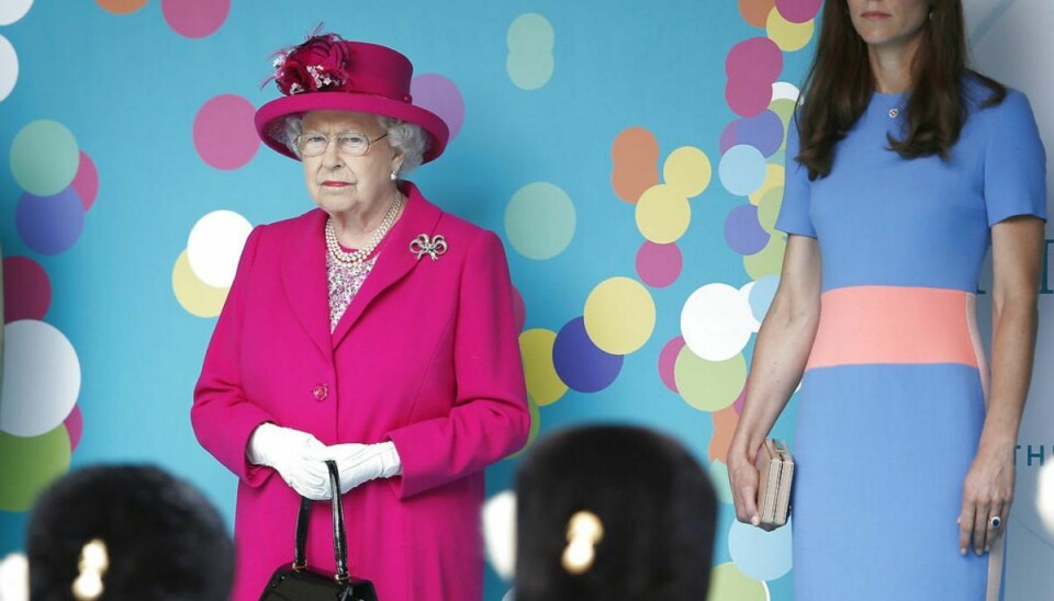 Det er dronningen selv, der har udpeget hertuginde Kate til at forestå den royale velsignelse af Royal Navys nye slagskib, HMS Glasgow. Foto: Scanpix/REUTERS/Peter Nicholls