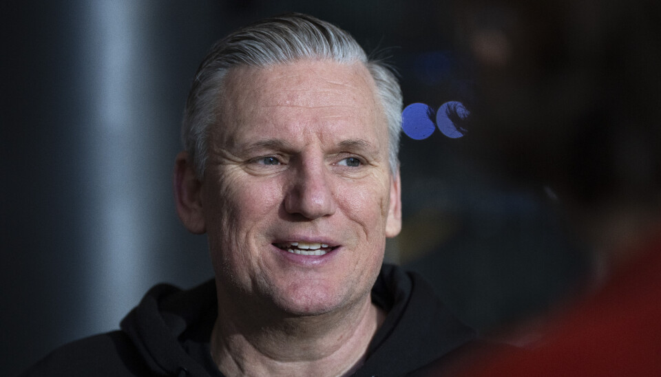 National coach Nikolaj Jacobsen during the press conference with Denmark's men's handball team at Hotel Scandic Fornebu in Oslo on Saturday, February 1, 2025. (Photo: Bo Amstrup/Ritzau Scanpix)